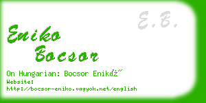 eniko bocsor business card